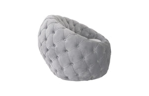 Egg Chair, Cool Gray Velvet Fabric