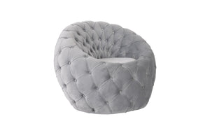 Egg Chair, Cool Gray Velvet Fabric