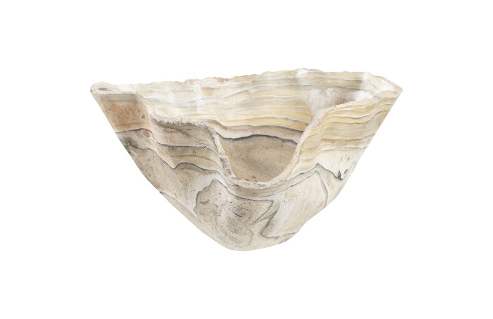 Cast Onyx Bowl, Faux Finish, Large