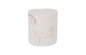 Slice Stool, Round, White Stone