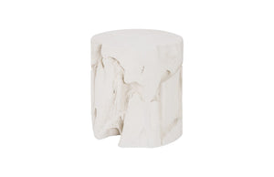 Slice Stool, Round, White Stone