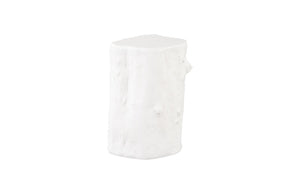 Log Stool, Gel Coat White, SM