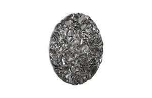 Drape Wall Art, Round, Liquid Silver