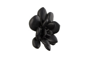 Laui Succulent Wall Art, Smooth Matte Black