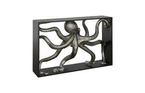 Octo Framed Console Table, Wood Frame, Silver Leaf