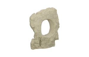 Colossal Cast Stone Sculpture, Single Hole, Wide, Roman Stone