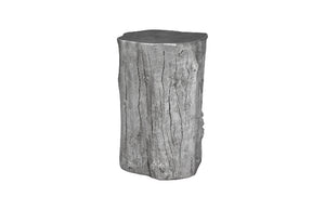 Log Pedestal, Silver Leaf