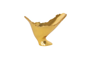 Burled Vase, Gold Leaf