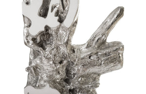 Freeform Sculpture, White, Silver Leaf