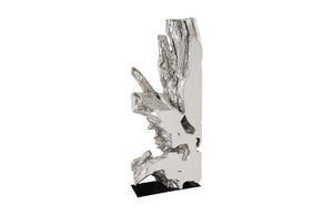 Freeform Sculpture, White, Silver Leaf
