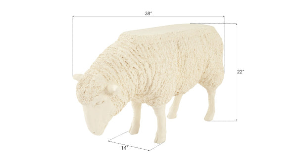 Sheep Side Table, Peach/Cream - Scenario Home