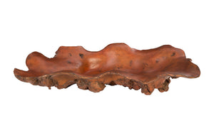 Burled Bowl, Faux Rosewood 27.5x19x5"h