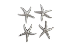 Starfish, Silver Leaf, Set of 4, SM