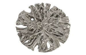 Root Cast Coffee Table, Antique Silver Leaf, SM, Round