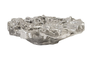 Root Cast Coffee Table, Antique Silver Leaf, SM, Round