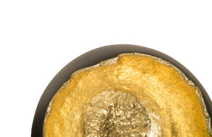 Broken Egg Wall Art, Black and Gold Leaf, Set of 4