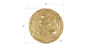Molten Wall Disc, Large, Gold Leaf
