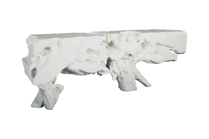 Freeform Console Table, Gel Coat White, Extra Large