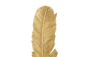 Feathers Wall Art, Large, Gold Leaf, Set of 2