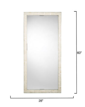 Monroe Mother of Pearl Rectangle Floor Mirror