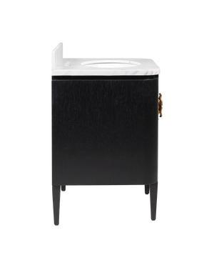 Briallen 30" Black Vanity with Oval Undermount Sink