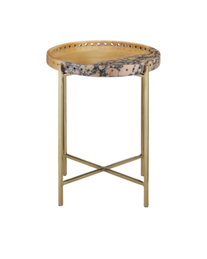 Freya Purple Breccia Accent Table