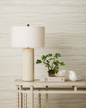 Polka Dot Ivory Table Lamp