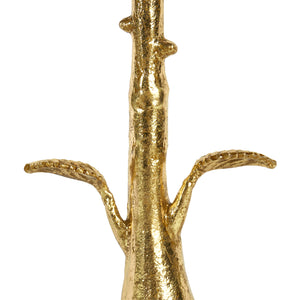 Rama Lamp with Shade 16-inch White Linen, with Gold, Gold Leaf | Rama Collection | Villa & House
