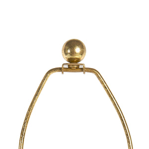 Rama Lamp with Shade 16-inch White Linen, with Gold, Gold Leaf | Rama Collection | Villa & House