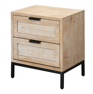 Reed 2 Drawer Side Table