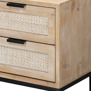Reed 2 Drawer Side Table
