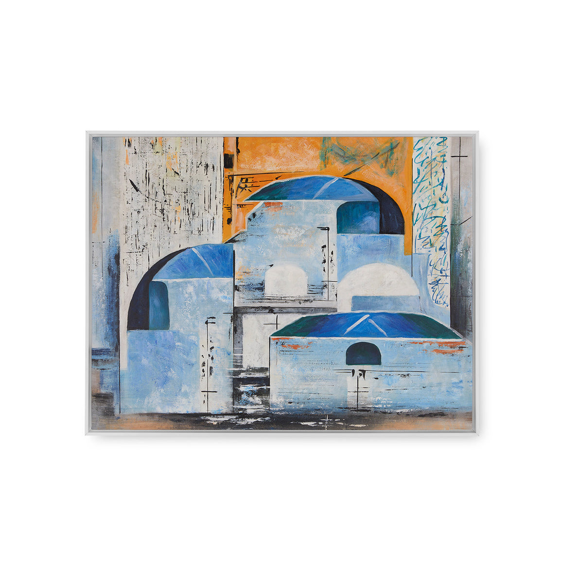 Reggio Framed Canvas, Multi-Color | Reggio Framed Canvas Collection | Villa & House