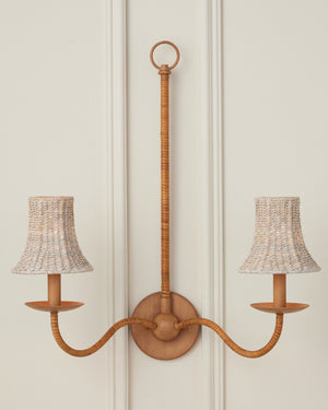 Bell Whitewashed Chandelier Shade
