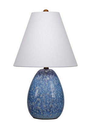 Raindrop Ceramic Table Lamp, Blue