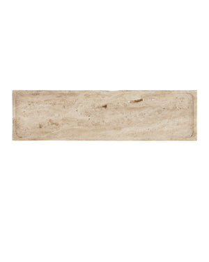 Boyles Elongated Travertine Tray