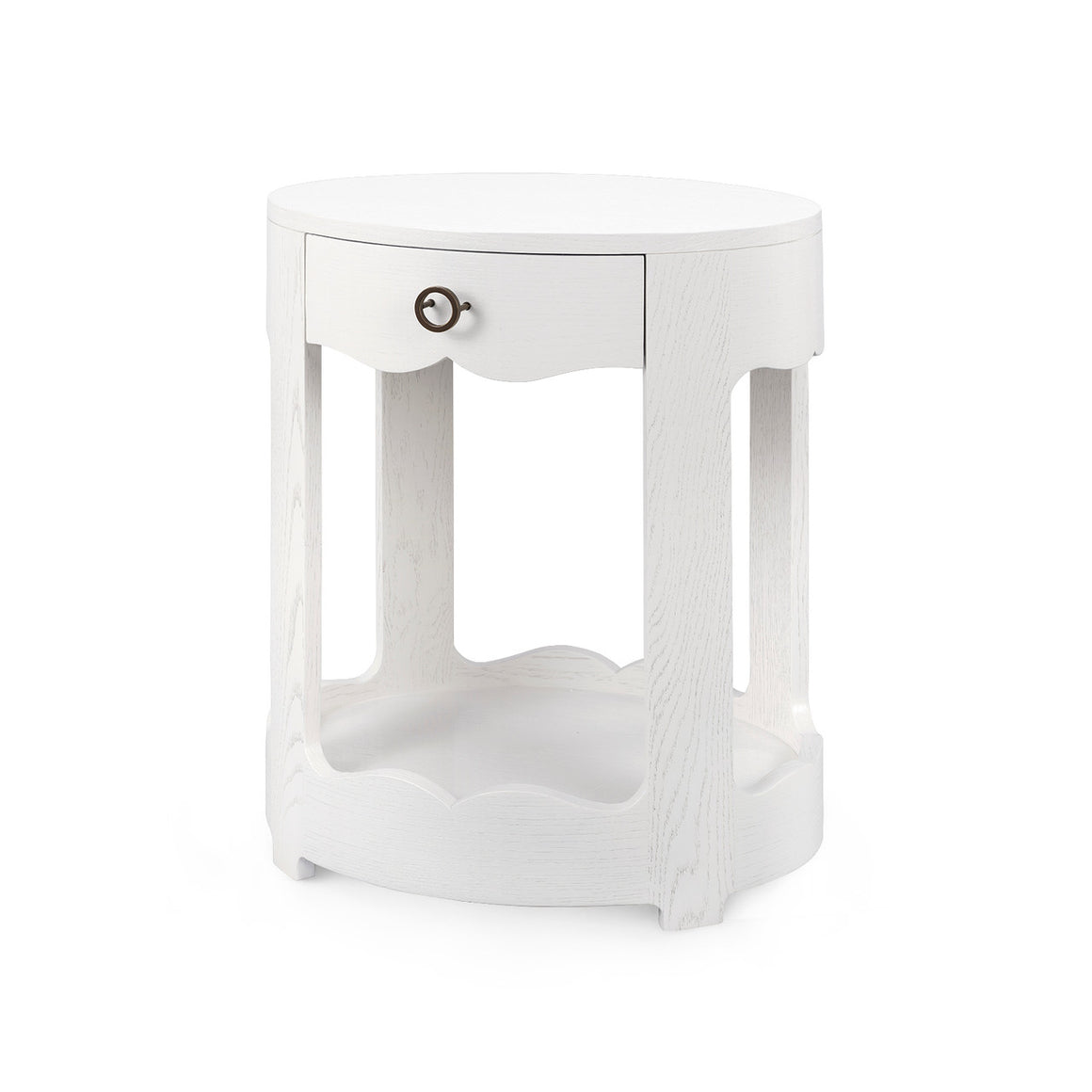 Scarlett 1-Drawer End Table, Glazed Whisper White | Scarlett Drawer End Table Collection | Villa & House