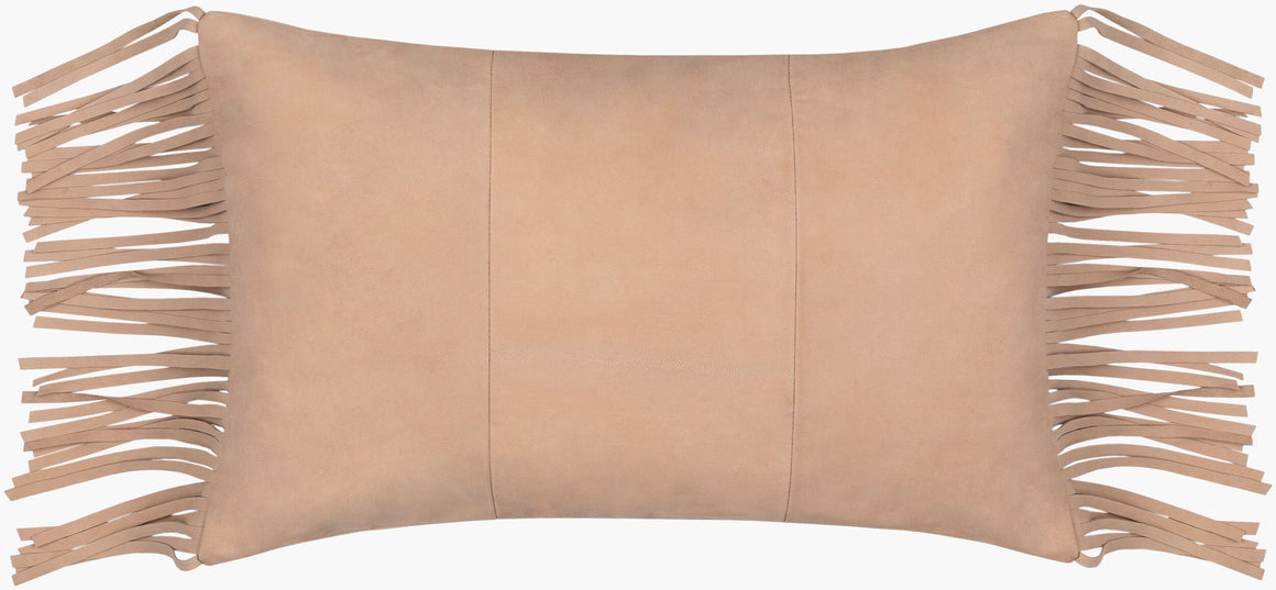 Surya Suede Fringe SFG-001 Lumbar Pillow