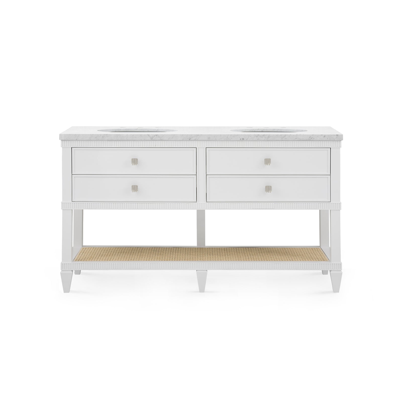 Sienna 2-Drawer Table with 60" Marble Vanity Top - Vanilla | Sienna Collection | Villa & House