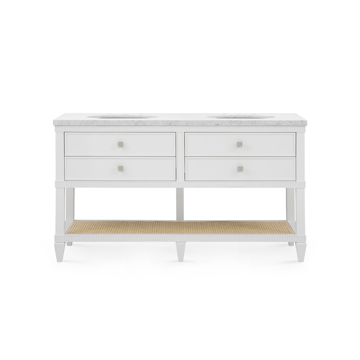 Sienna 2-Drawer Table with 60" Marble Vanity Top - Vanilla | Sienna Collection | Villa & House