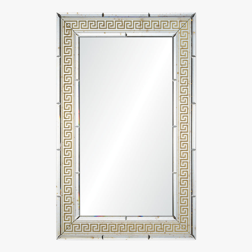 Antiqued Mirror With Gold Detail