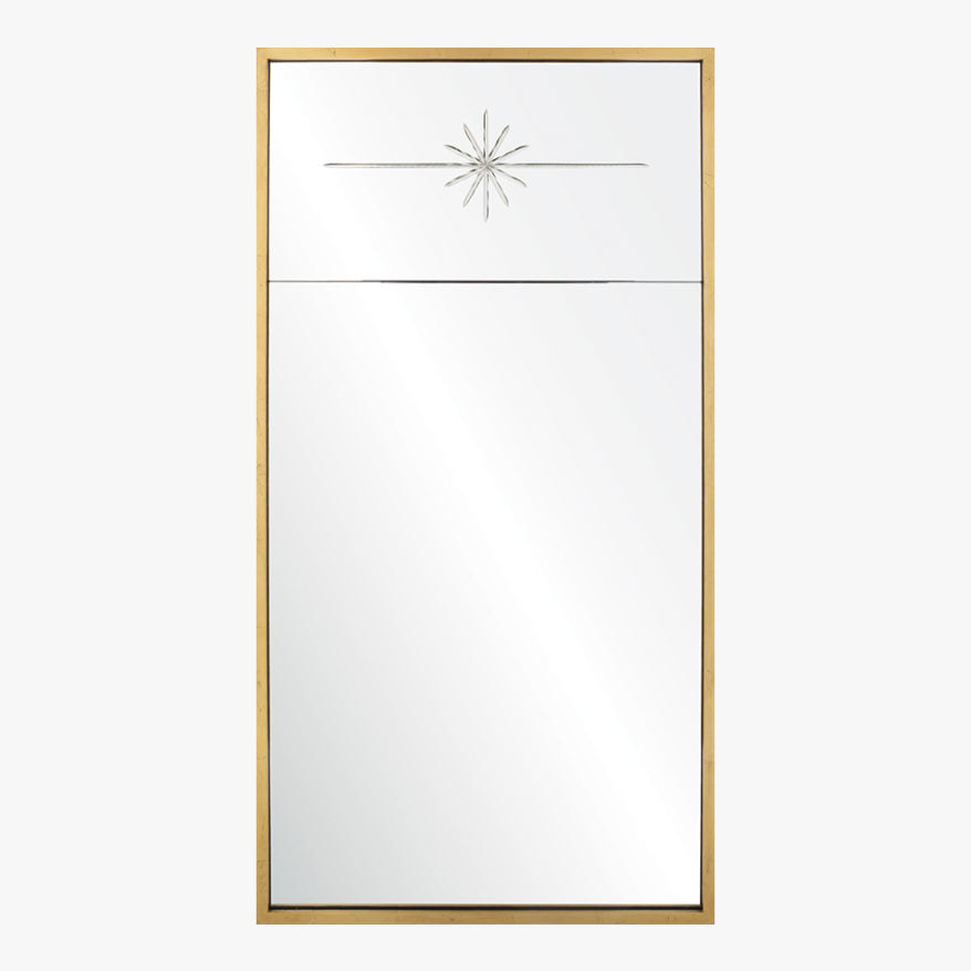 Burnished Gold Leaf Mirror