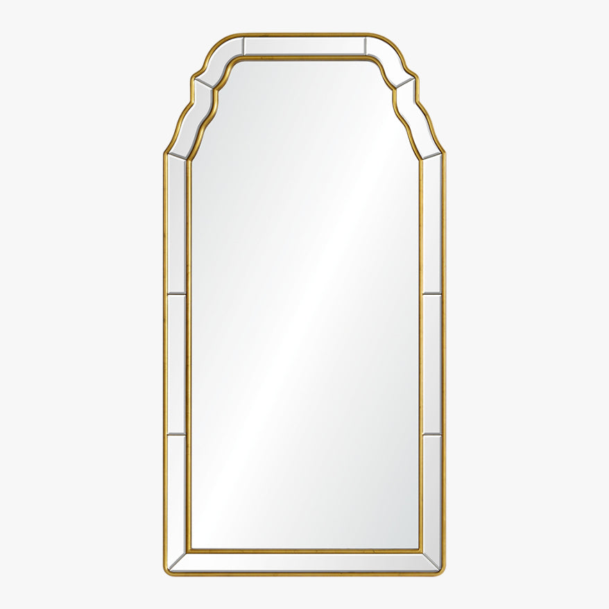 Burnished Gold Leaf Mirror