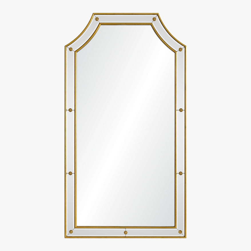 Burnished Gold Leaf Mirror