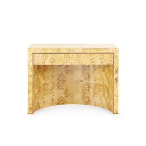 Sloane 1-Drawer Side Table, Burl | Sloane Collection | Villa & House