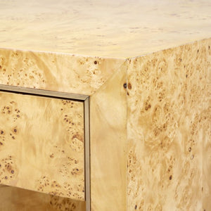 Sloane 1-Drawer Side Table, Burl | Sloane Collection | Villa & House