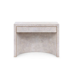Sloane 1-Drawer Side Table, Light Gray Burl | Sloane Collection | Villa & House