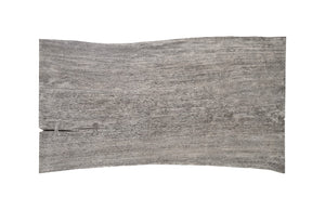Waterfall Desk, Gray Stone, Satin Black Overlap Leg