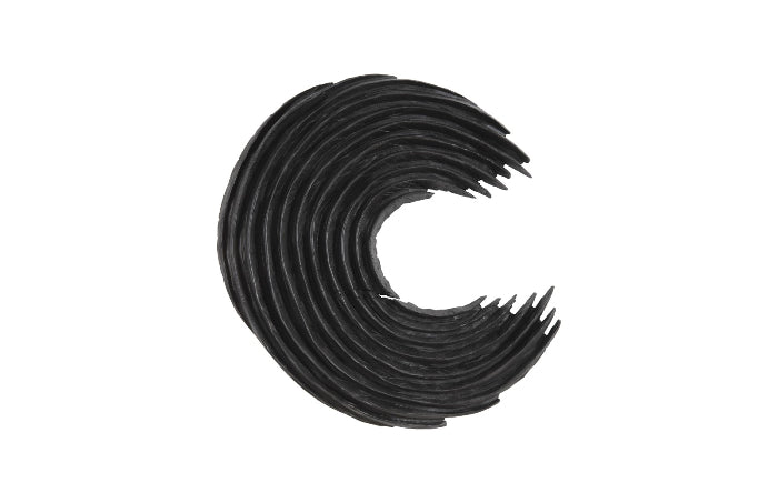 Swoop Wall Art, Black Wood, Small