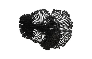 Flower Wall Art, Small, Black, Metal