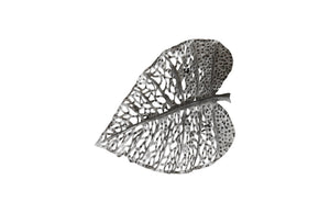 Birch Leaf Wall Art, Silver, XS